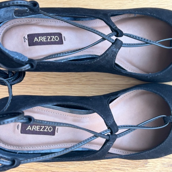 Black Nobuck High Heels Made in Brazil- size 7 1/5 - Picture 5 of 9